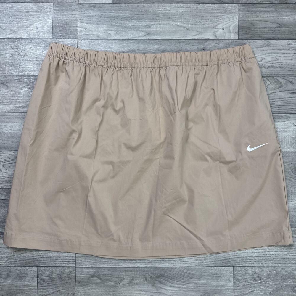 Nike Sportswear Essential High Waisted Woven Mini Skirt Brown sz 2X